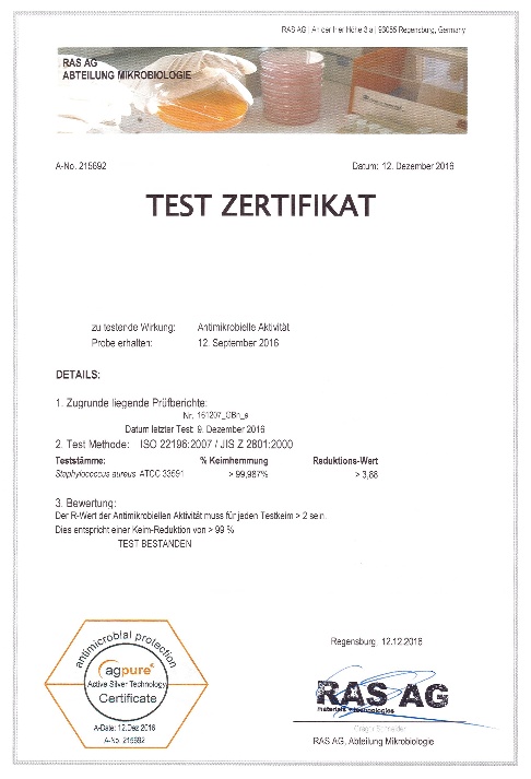 Prüfbericht ISO 22196:2011