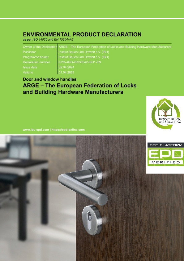 Environmental Product Declaration: Door- and window-handles