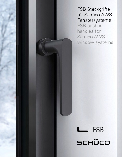 FSB push-in handles for Schüco AWS window systems